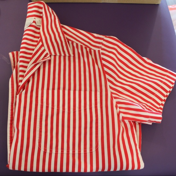 RED&WHITE Button up!! - Picture 7 of 7